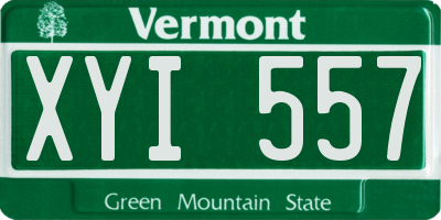VT license plate XYI557