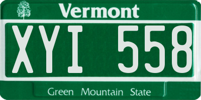 VT license plate XYI558