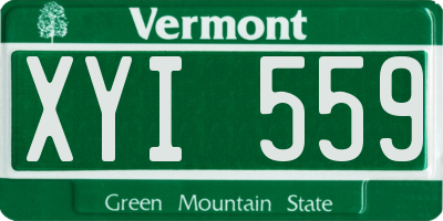 VT license plate XYI559