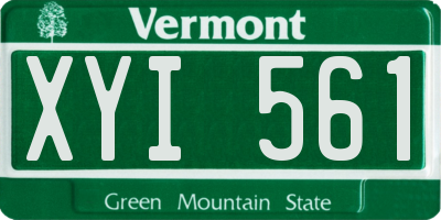 VT license plate XYI561
