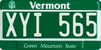 VT license plate XYI565