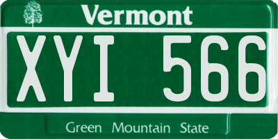 VT license plate XYI566