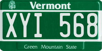 VT license plate XYI568