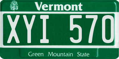 VT license plate XYI570