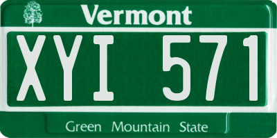VT license plate XYI571