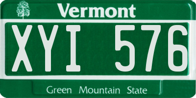 VT license plate XYI576