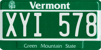VT license plate XYI578