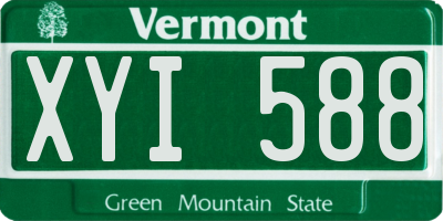 VT license plate XYI588