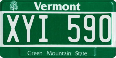 VT license plate XYI590