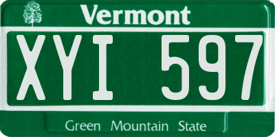 VT license plate XYI597