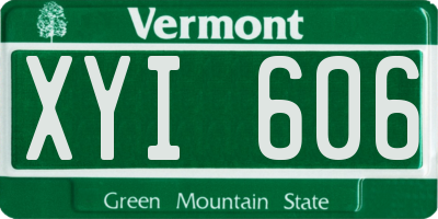 VT license plate XYI606