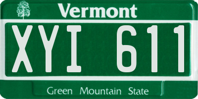VT license plate XYI611