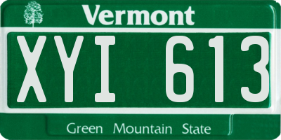 VT license plate XYI613