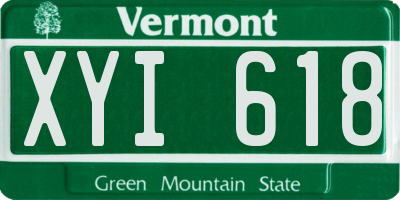 VT license plate XYI618
