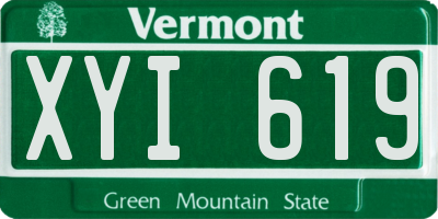 VT license plate XYI619