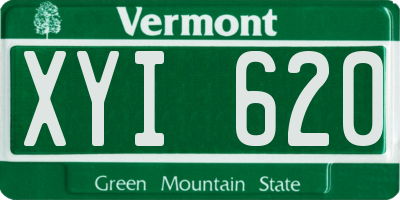 VT license plate XYI620