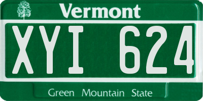 VT license plate XYI624