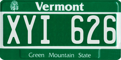 VT license plate XYI626
