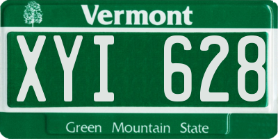 VT license plate XYI628
