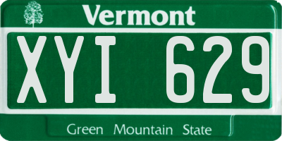 VT license plate XYI629