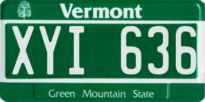 VT license plate XYI636