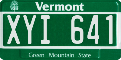 VT license plate XYI641