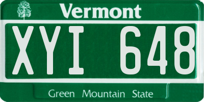 VT license plate XYI648