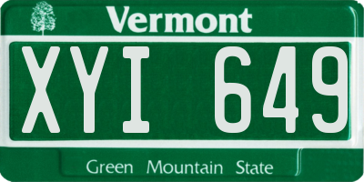 VT license plate XYI649