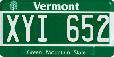 VT license plate XYI652