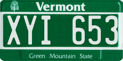 VT license plate XYI653