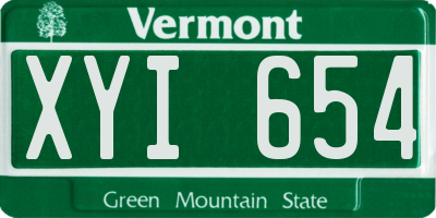 VT license plate XYI654