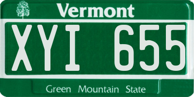 VT license plate XYI655