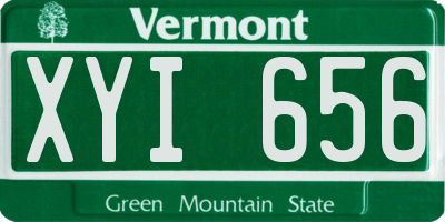 VT license plate XYI656