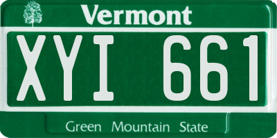 VT license plate XYI661