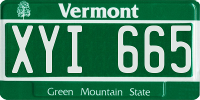 VT license plate XYI665