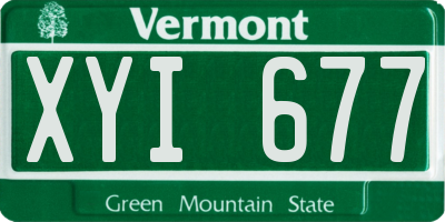 VT license plate XYI677