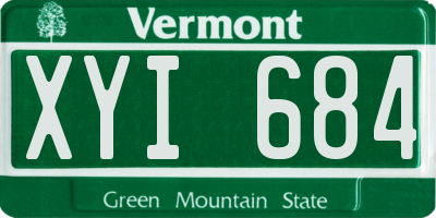 VT license plate XYI684