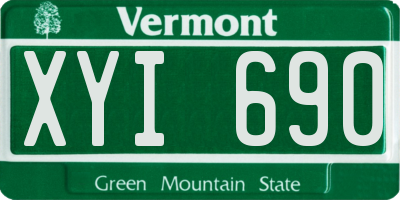 VT license plate XYI690