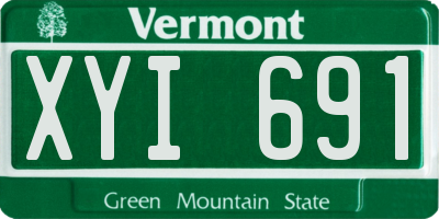 VT license plate XYI691