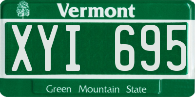 VT license plate XYI695