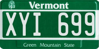 VT license plate XYI699