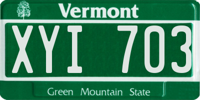 VT license plate XYI703