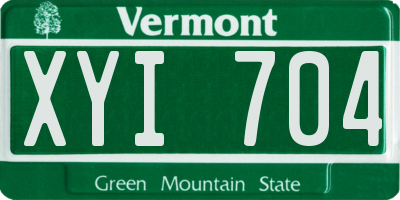 VT license plate XYI704