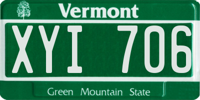 VT license plate XYI706