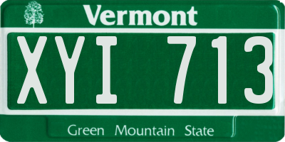 VT license plate XYI713
