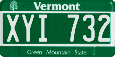 VT license plate XYI732