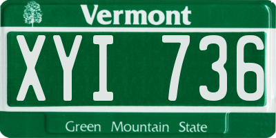 VT license plate XYI736