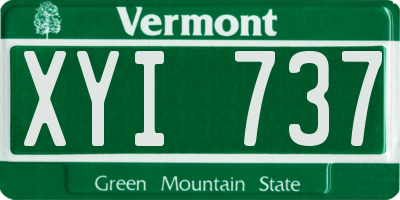 VT license plate XYI737