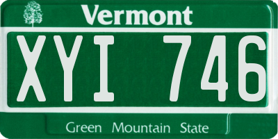 VT license plate XYI746