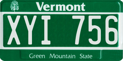 VT license plate XYI756